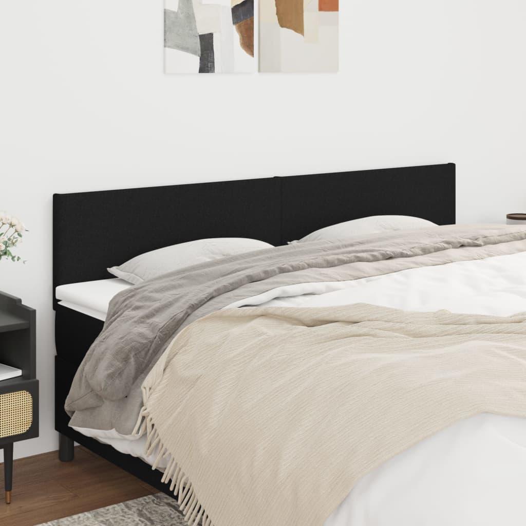 Headboards Black 160x5x78/88 cm Fabric