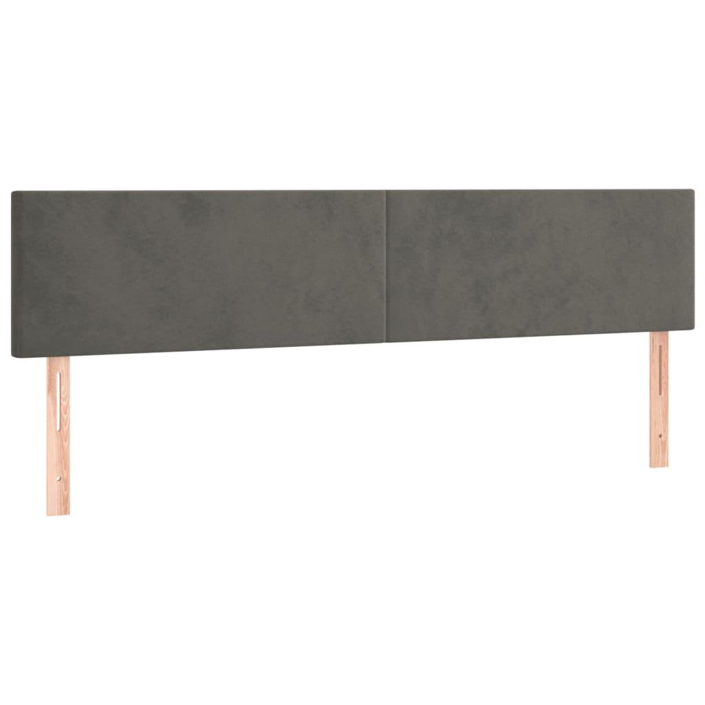 Headboards Dark Grey 160x5x78/88 cm Velvet