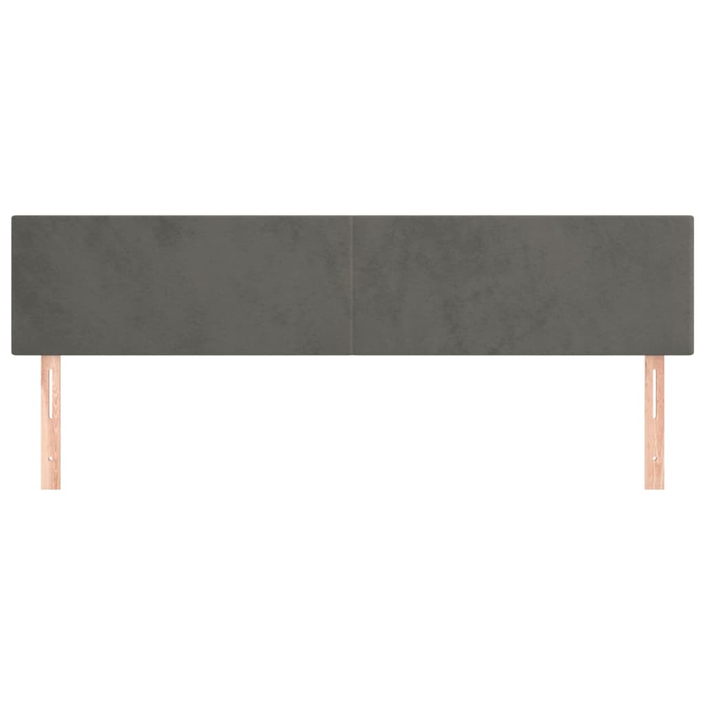 Headboards Dark Grey 160x5x78/88 cm Velvet