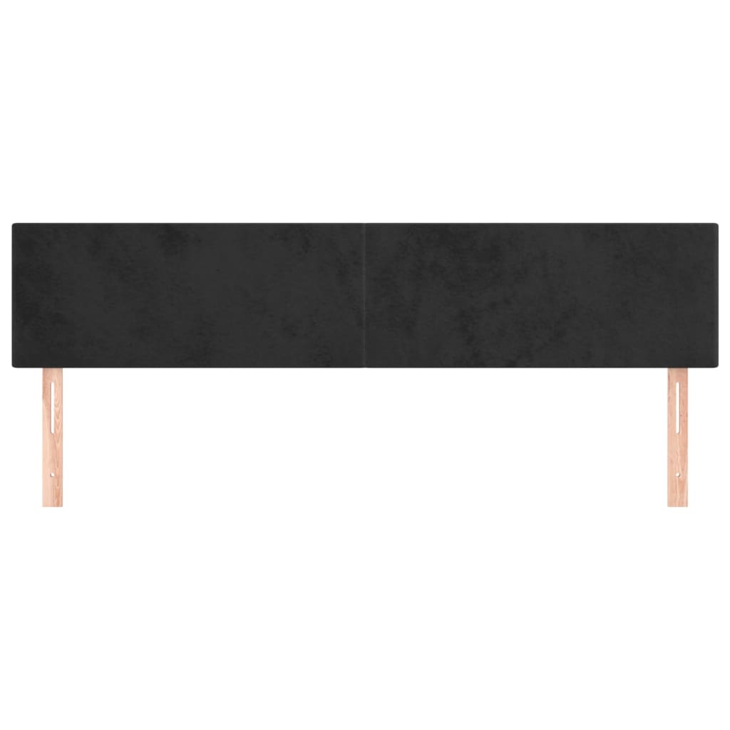 Headboards Black 160x5x78/88 cm Velvet