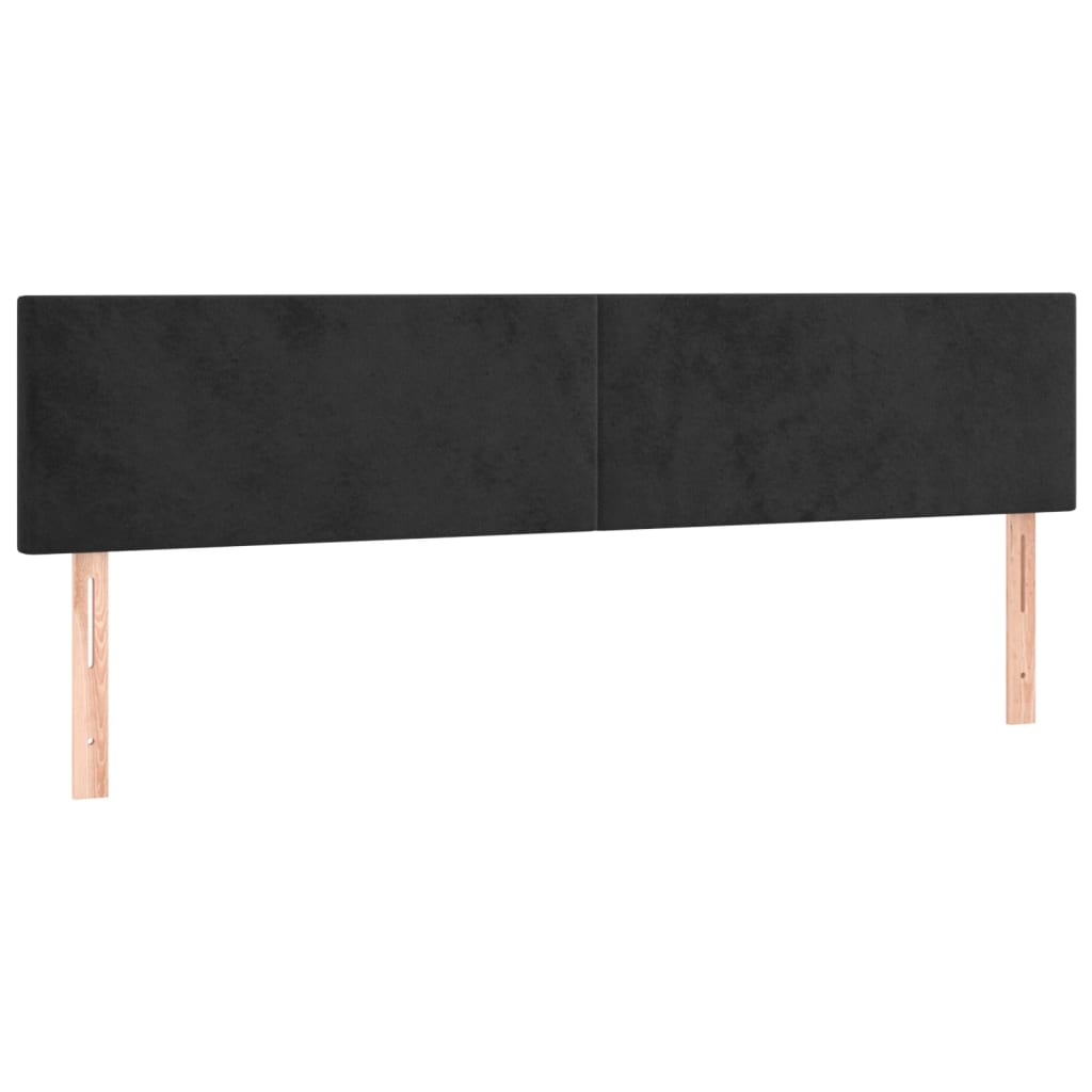 Headboards Black 200x5x78/88 cm Velvet