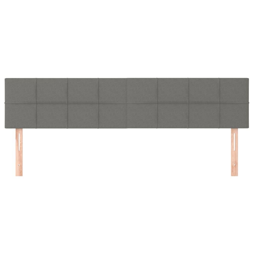Headboards Dark Grey 160x5x78/88 cm Fabric