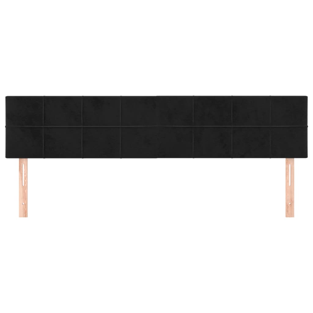 Headboards Black 160x5x78/88 cm Velvet
