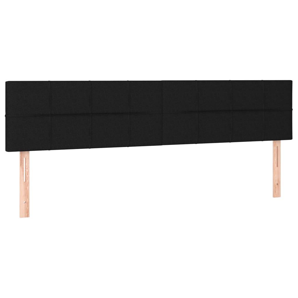 Headboards Black 200x5x78/88 cm Fabric