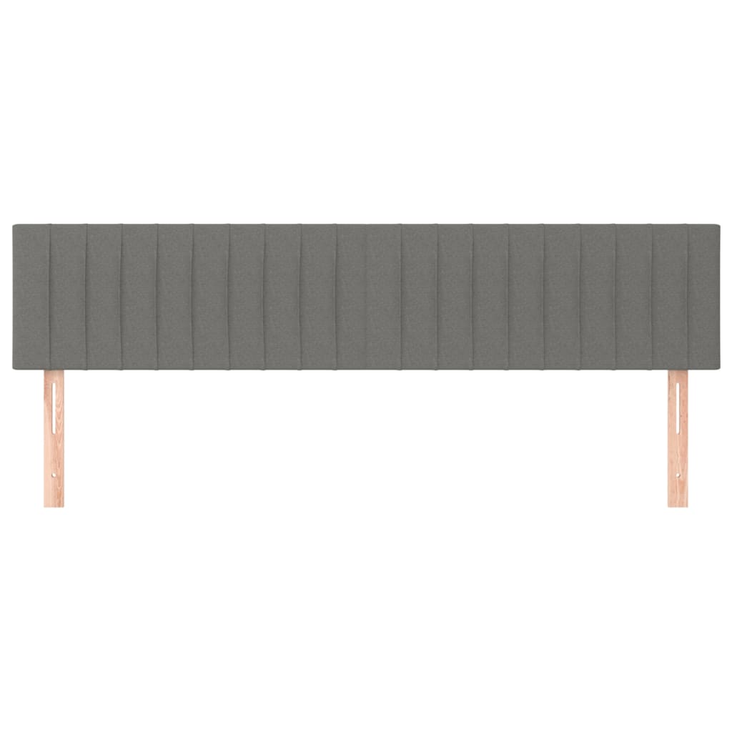 Headboards Dark Grey 160x5x78/88 cm Fabric