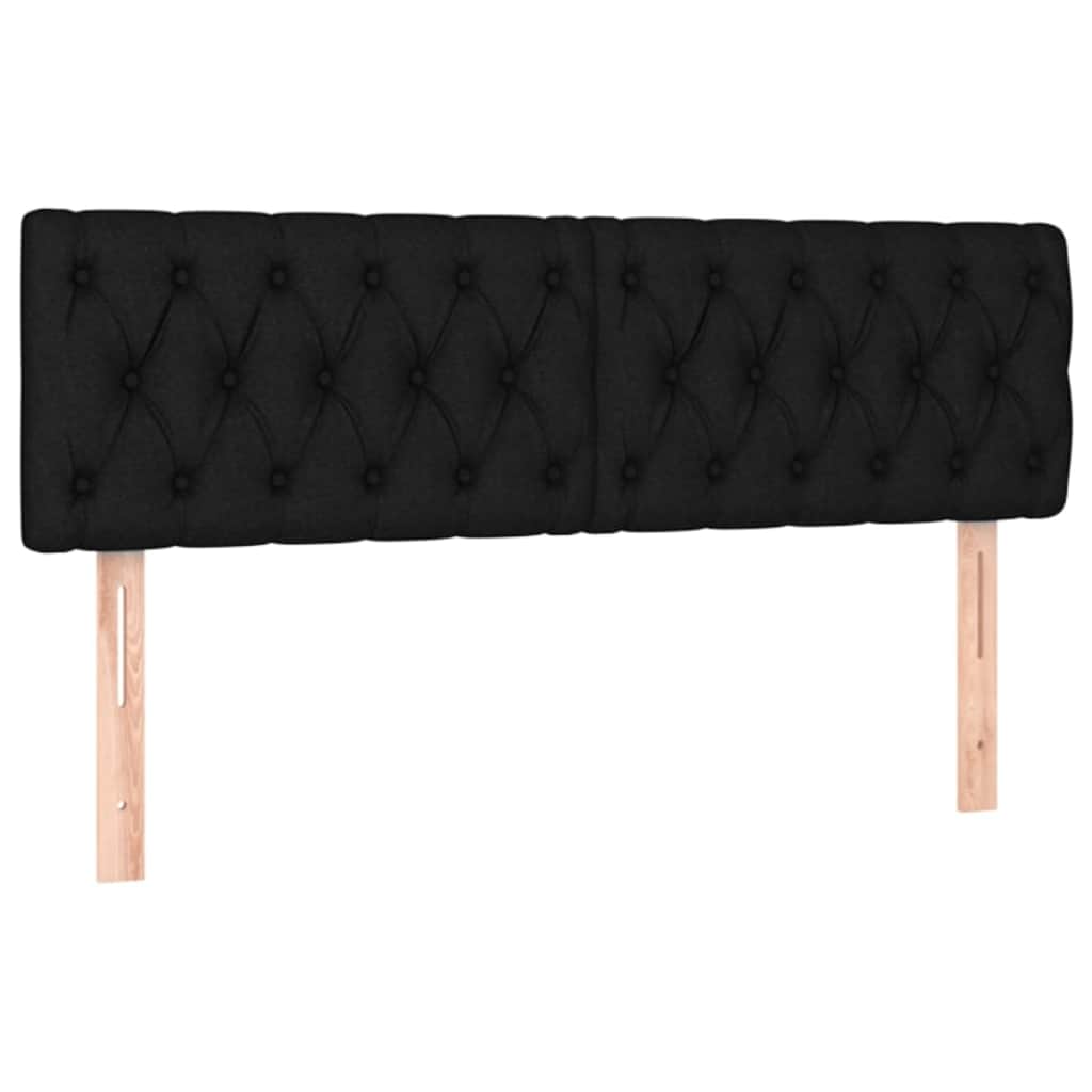 Headboards Black 144x7x78/88 cm Fabric