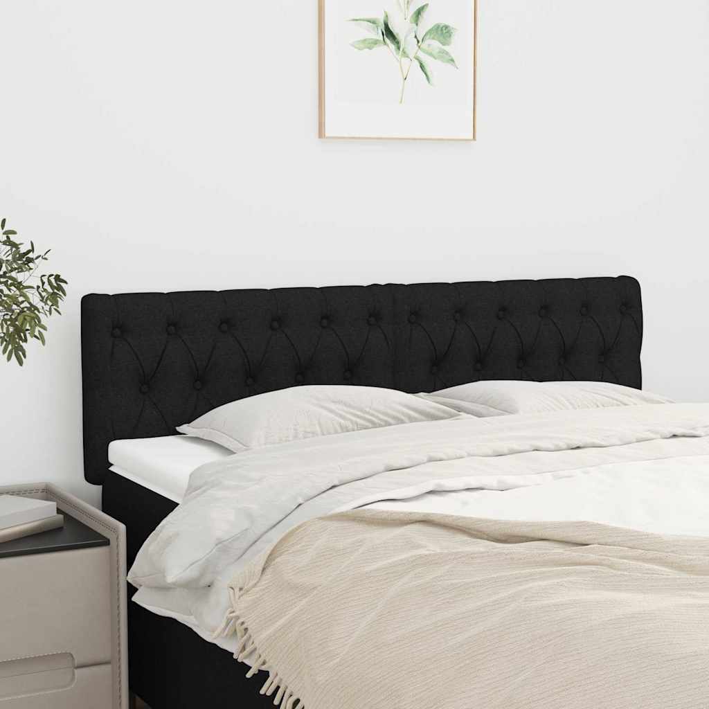 Headboards Black 144x7x78/88 cm Fabric