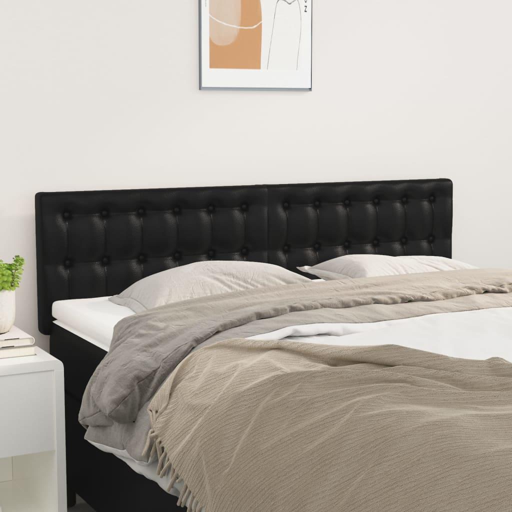 Headboards Black 144x5x78/88 cm Faux Leather