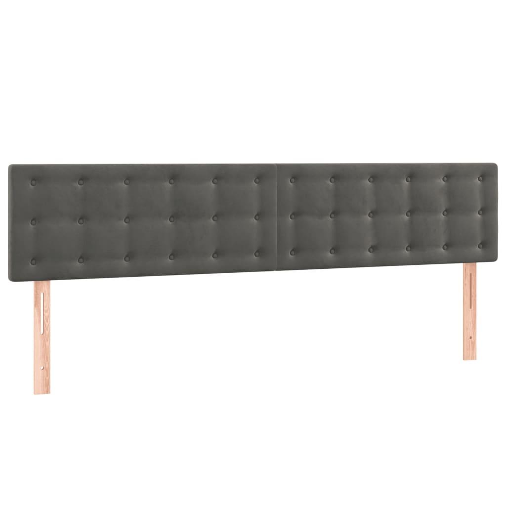 Headboards Dark Grey 160x5x78/88 cm Velvet