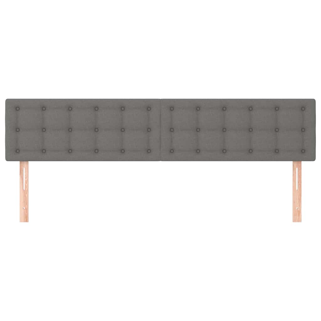 Headboards Dark Grey 200x5x78/88 cm Fabric
