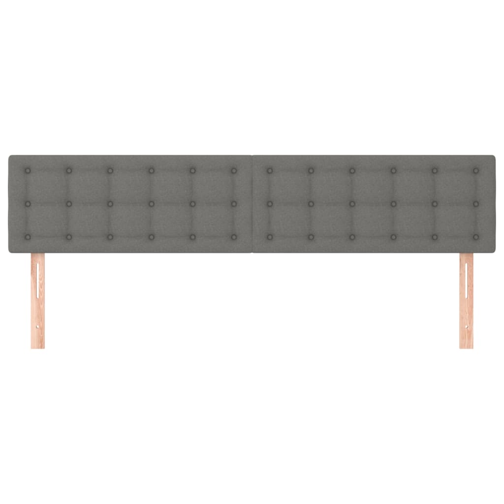 Headboards Dark Grey 200x5x78/88 cm Fabric