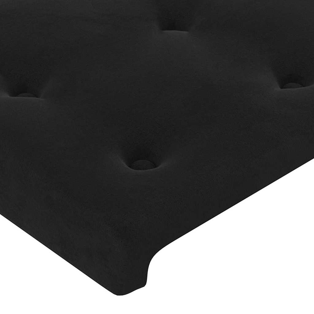Headboards Black 200x5x78/88 cm Velvet