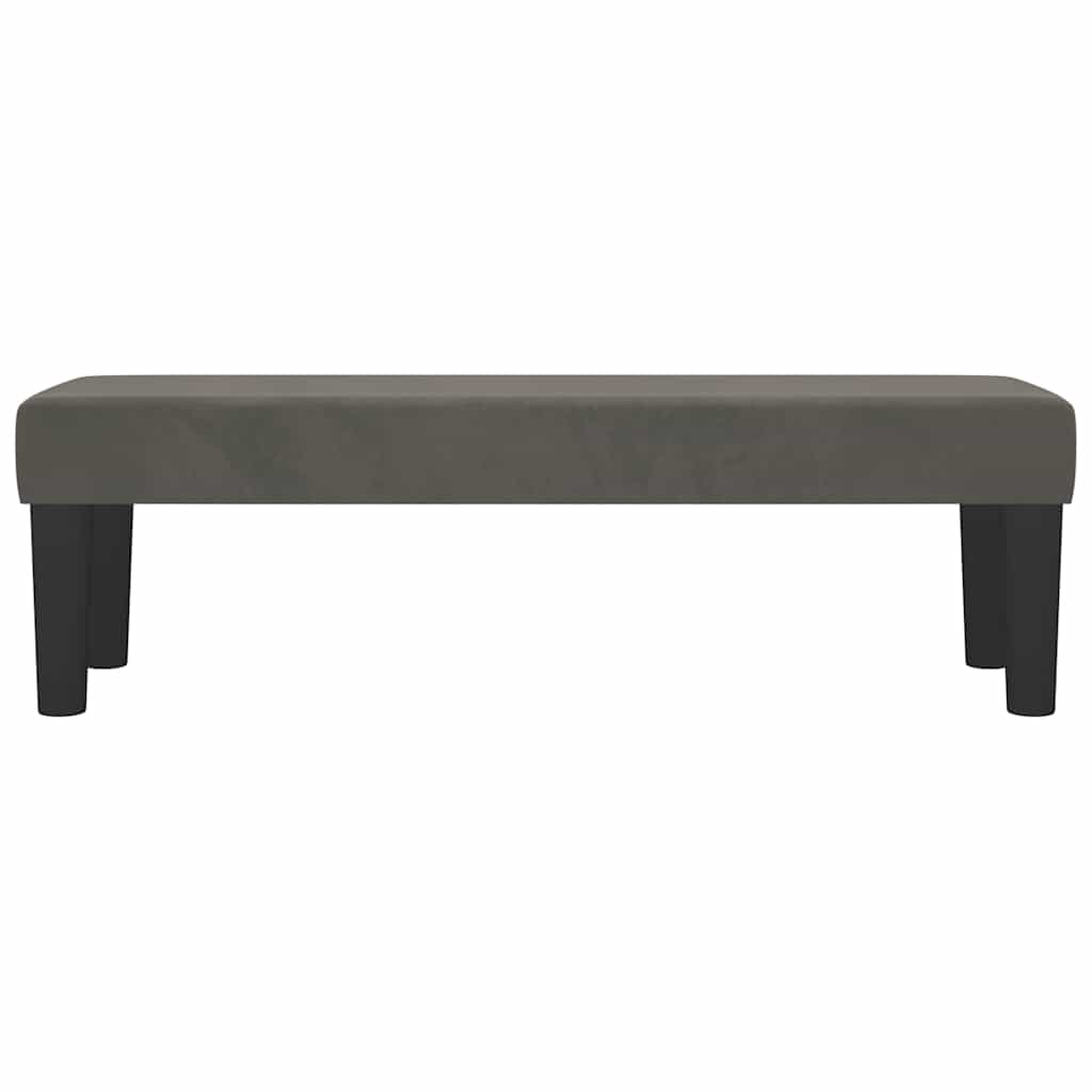 Bench Dark Grey 100x30x30 cm Velvet