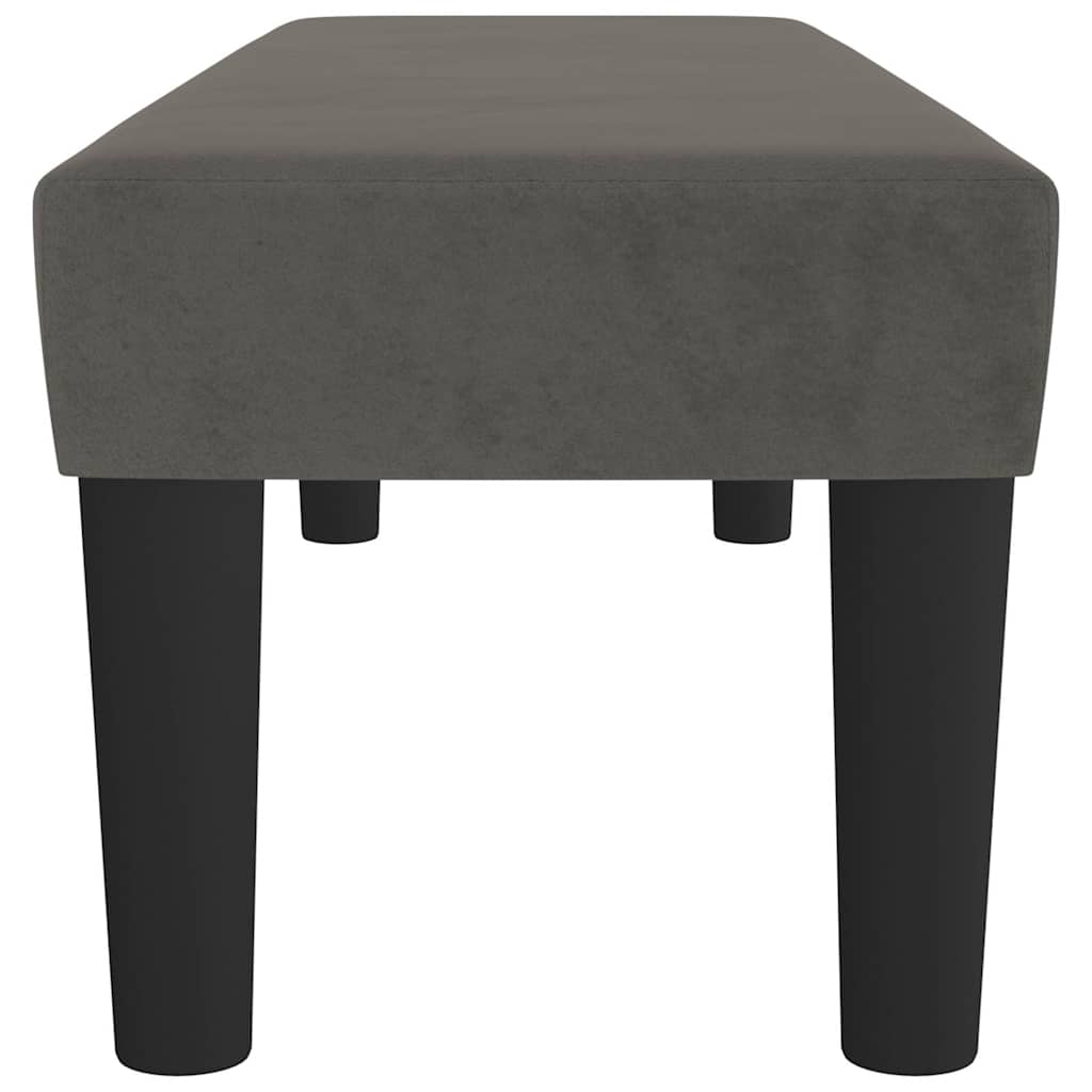 Bench Dark Grey 100x30x30 cm Velvet