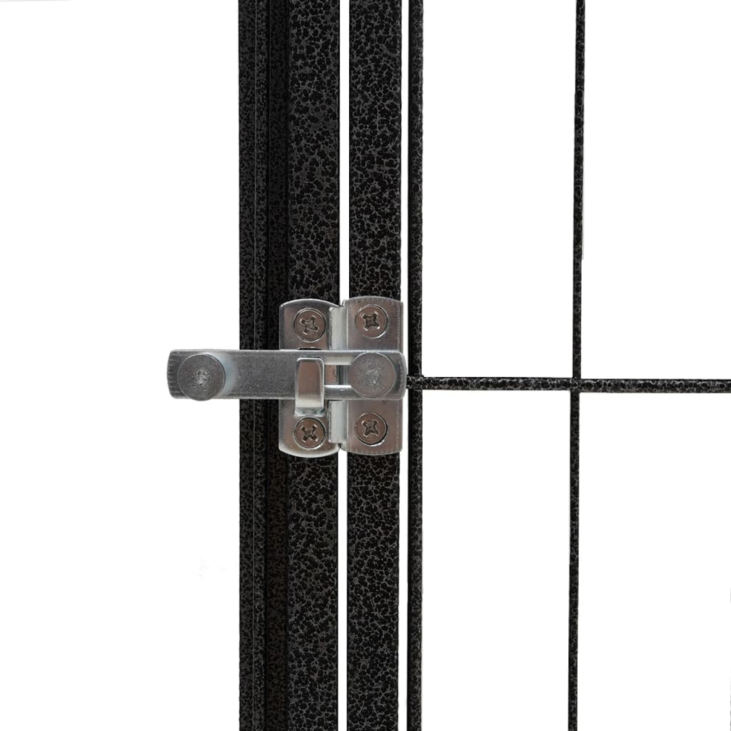 32-Panel Dog Playpen Black 100x50 cm Powder-coated Steel