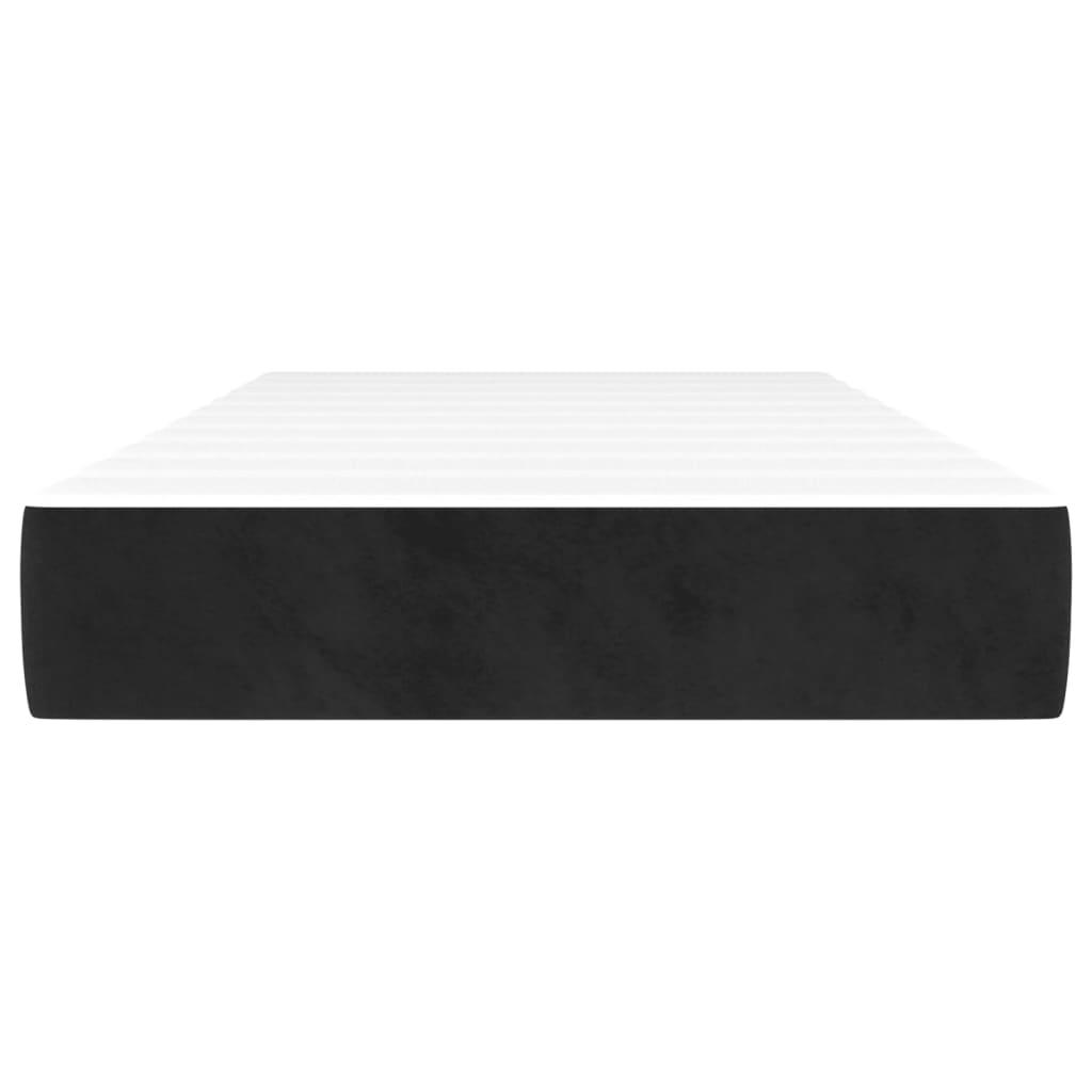 Pocket Spring Bed Mattress Black 90x190x20 cm Velvet