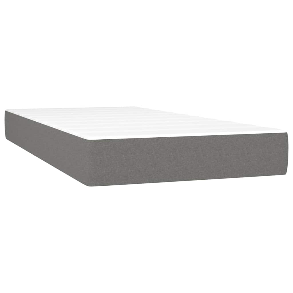 Pocket Spring Bed Mattress Medium Dark Grey 107x203x20 cm Super Single Fabric