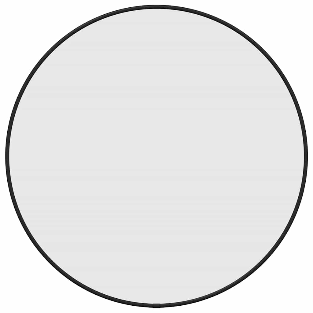 Wall Mirror Black Ø 50 cm Round