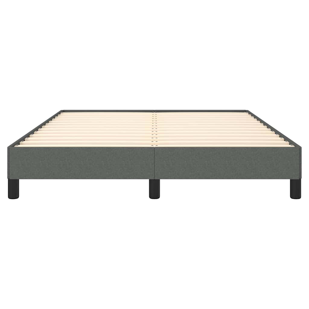 Bed Frame without Mattress Dark Grey 137x187 cm Double Fabric