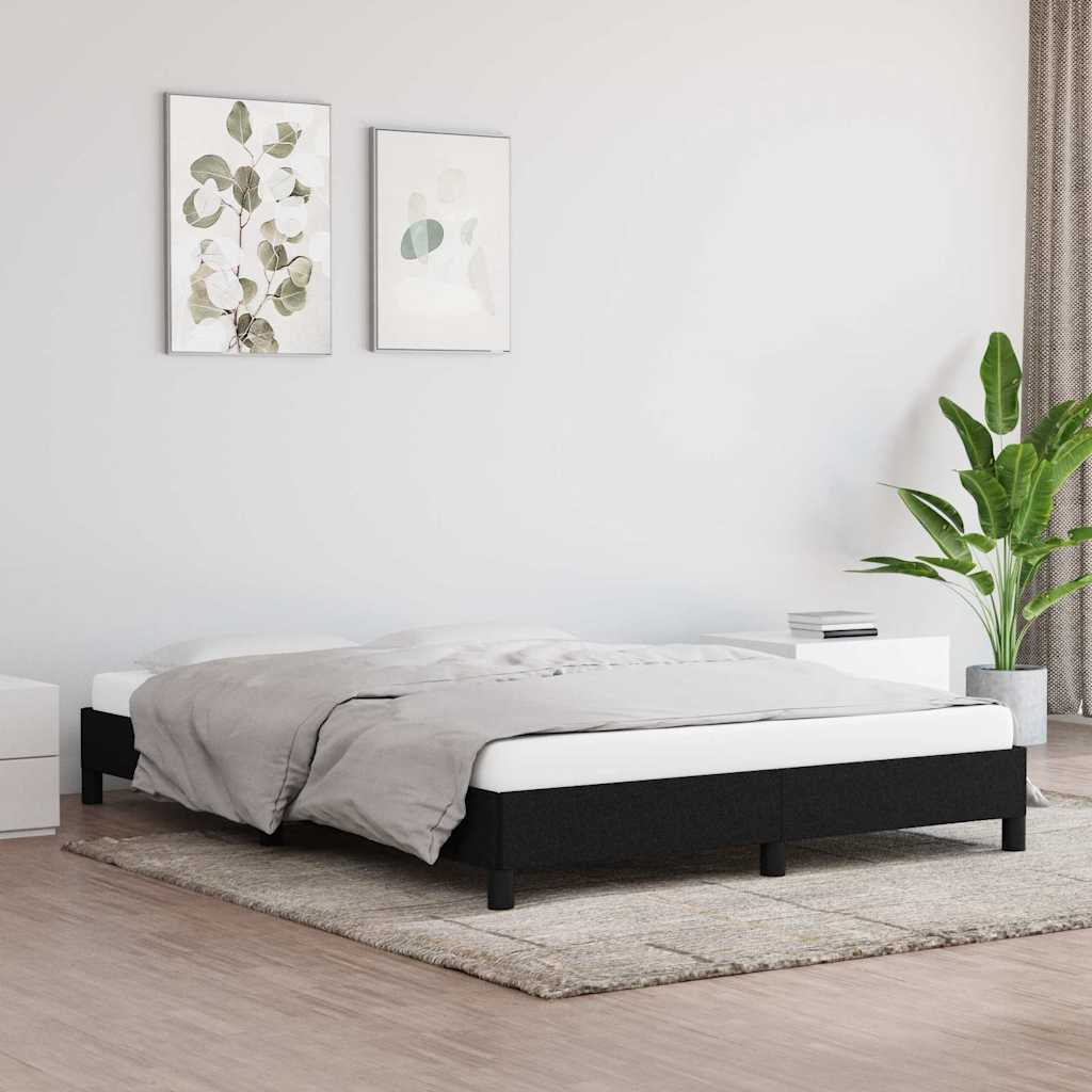 Bed Frame without Mattress Black 152x203 cm Queen Fabric