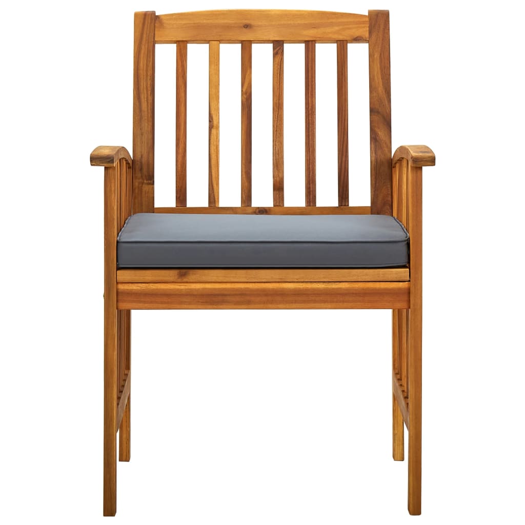 Garden Dining Chairs 4 pcs with Cushions Solid Wood Acacia
