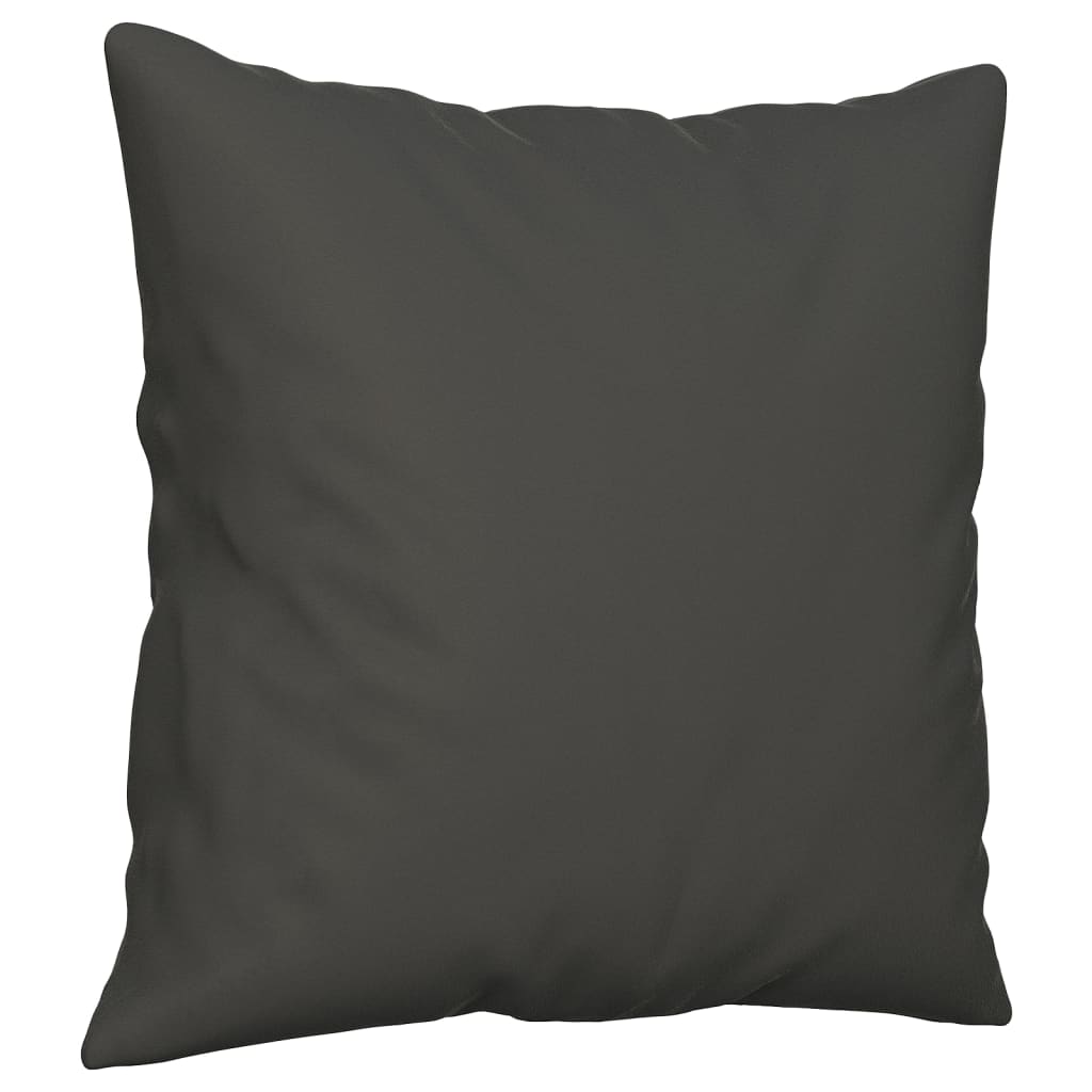 Throw Pillows 2 pcs Dark Grey 40x40 cm Microfibre Fabric