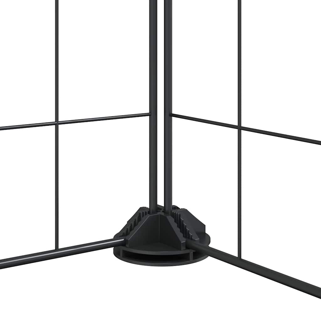 60-Panel Pet Cage with Door Black 35x35 cm Steel