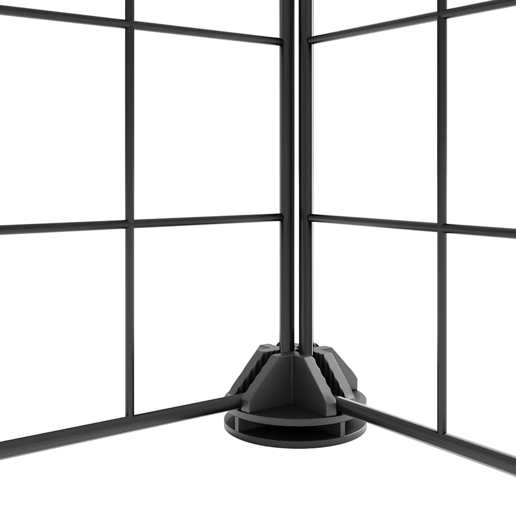 8-Panel Pet Cage Black 70x35x35 cm Steel