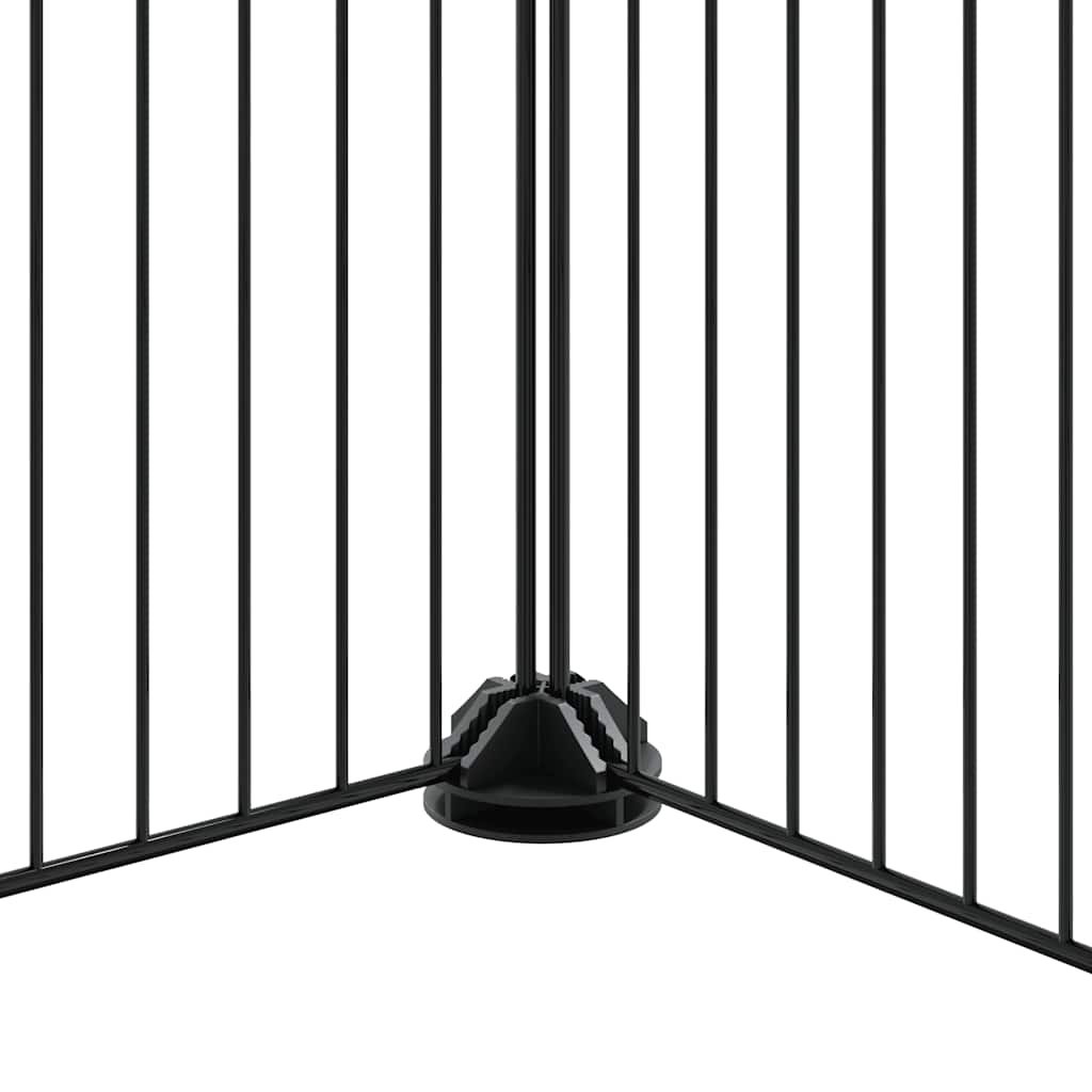 20-Panel Pet Cage with Door Black 35x35 cm Steel