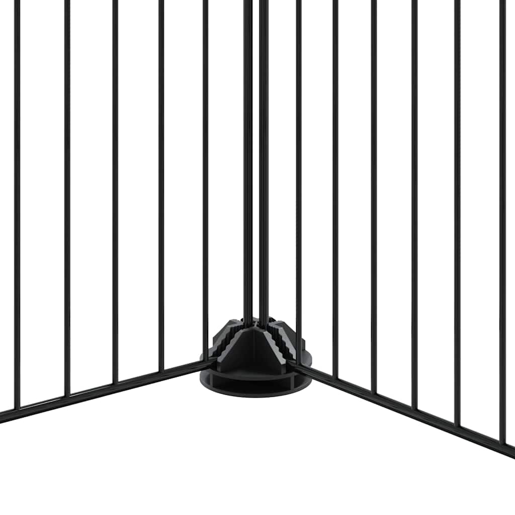 36-Panel Pet Cage with Door Black 175x105x70 cm Steel
