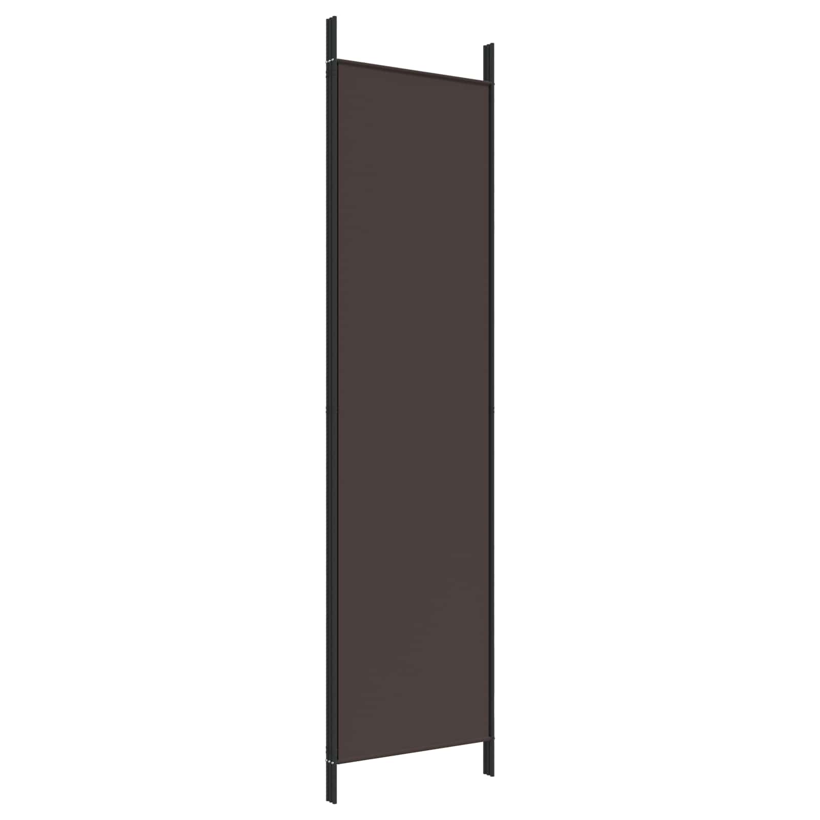 3-Panel Room Divider Brown 150x200 cm Fabric
