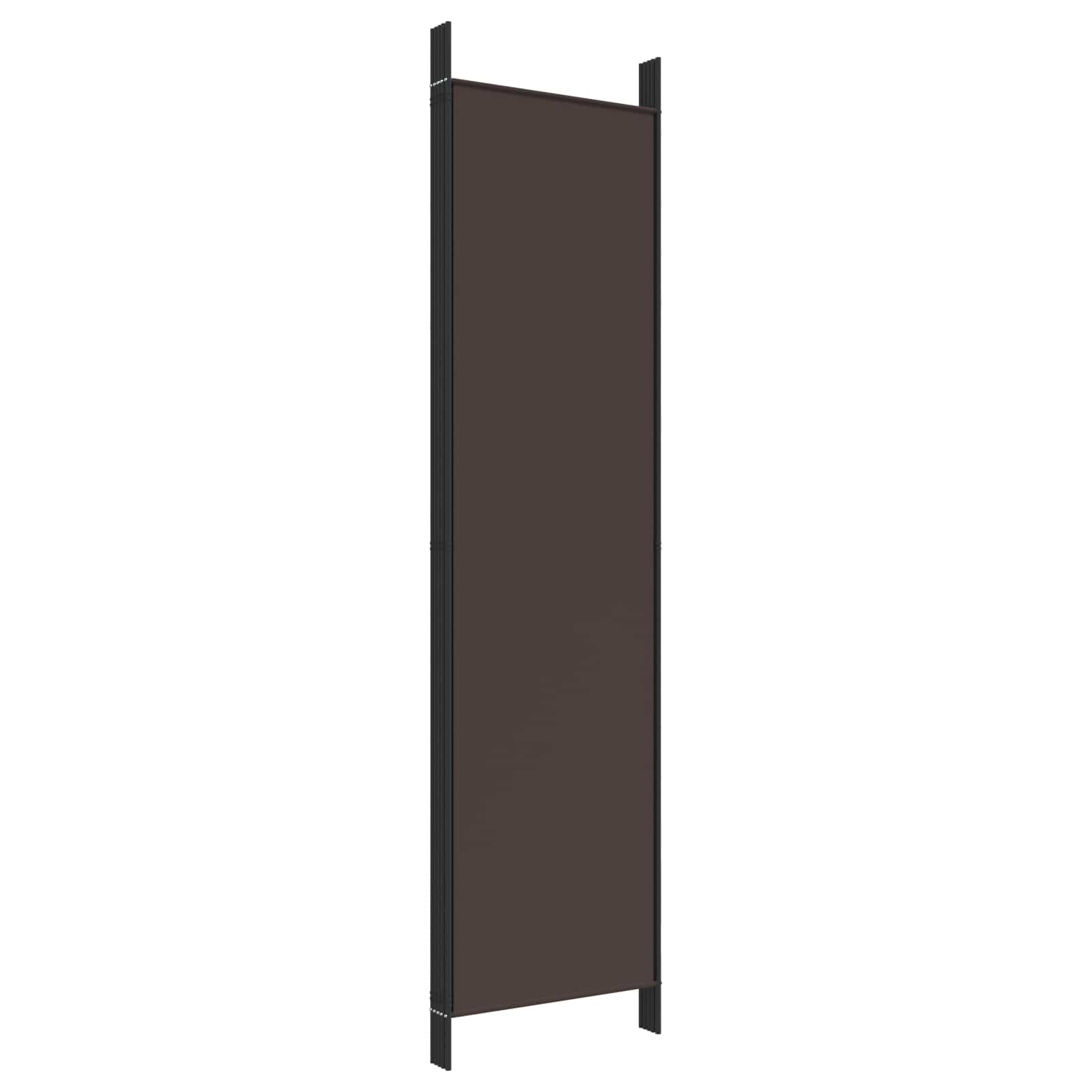 5-Panel Room Divider Brown 250x200 cm Fabric