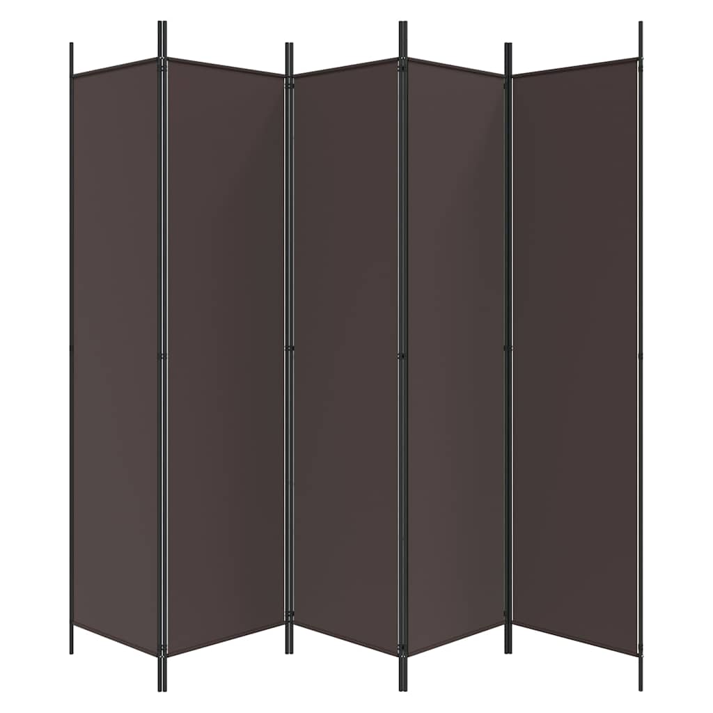 6-Panel Room Divider Brown 300x200 cm Fabric