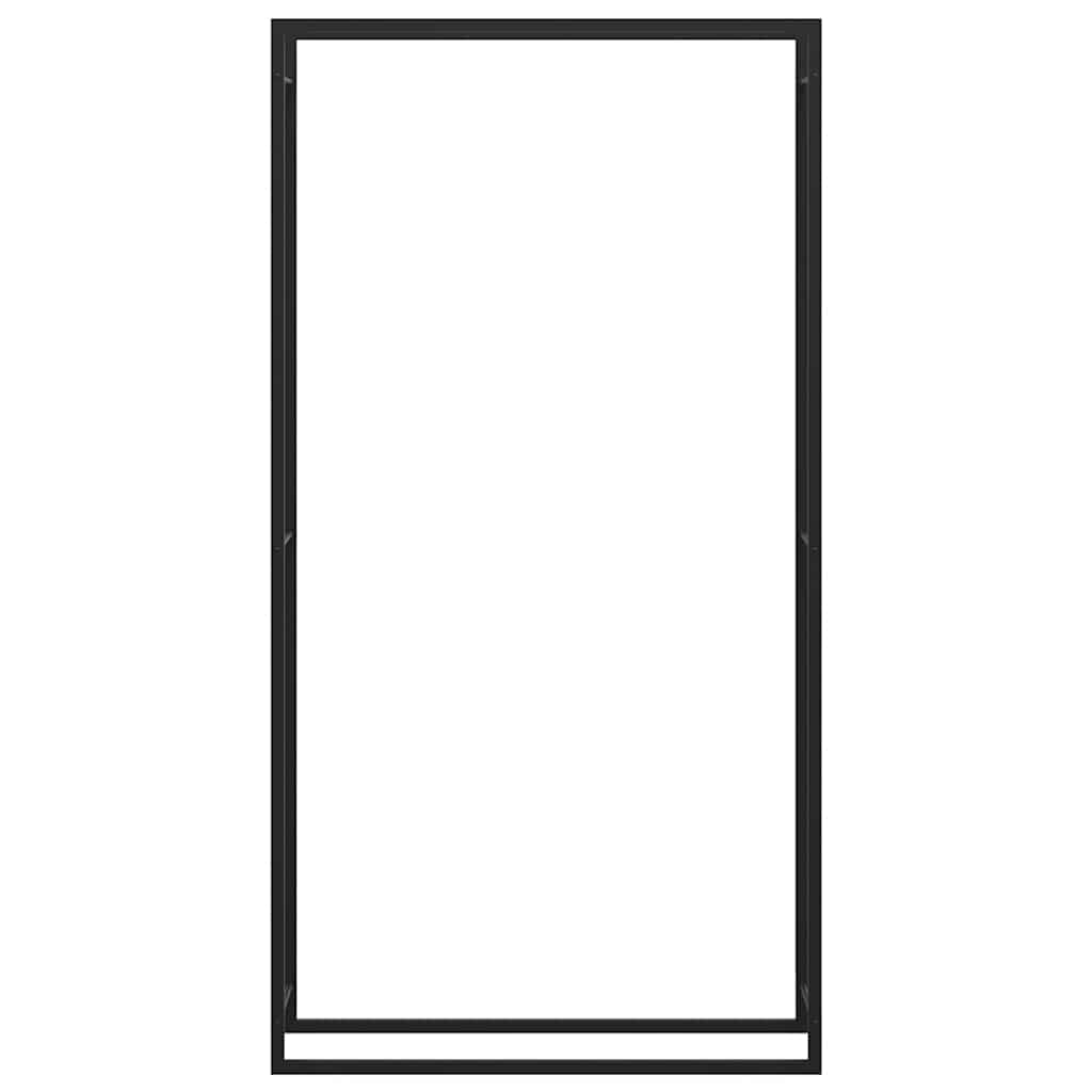 Firewood Rack Matt Black 110x28x214 cm Steel