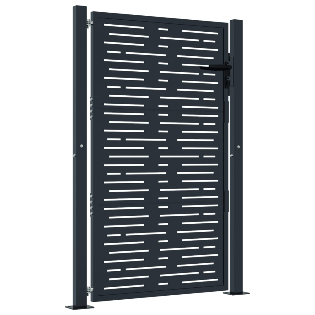 Garden Gate Anthracite 105x130 cm Steel Square Design