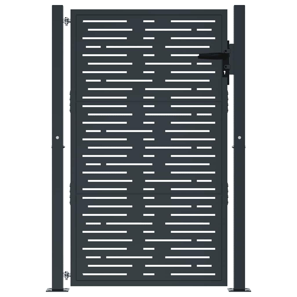 Garden Gate Anthracite 100x150 cm Steel Square Design