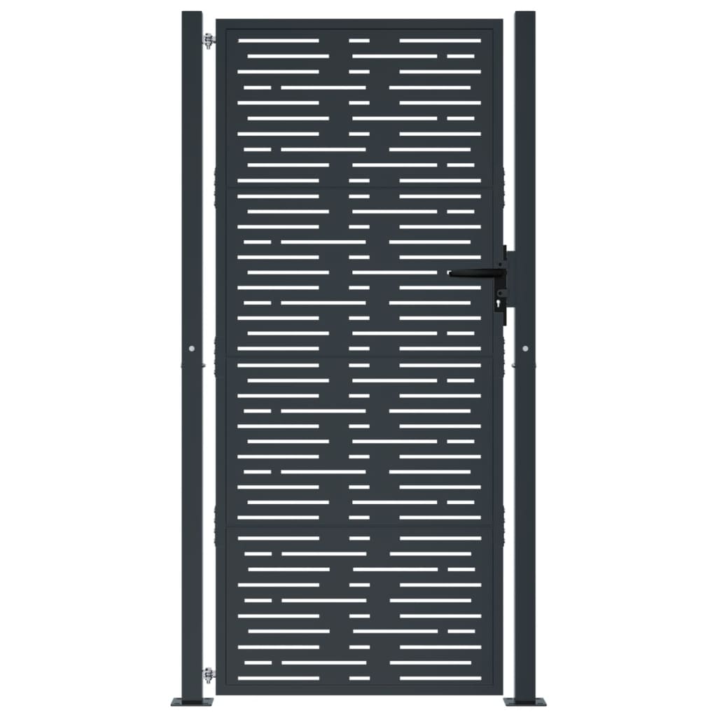 Garden Gate Anthracite 105x205 cm Steel Square Design