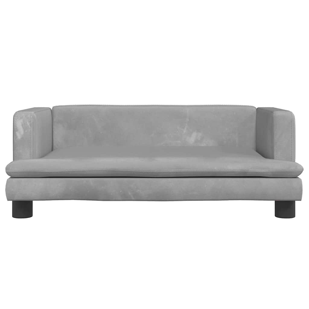 Dog Bed Light Grey 80x45x30 cm Velvet