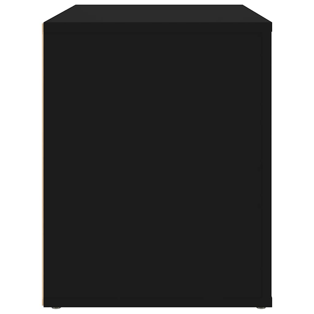 Bedside Cabinet Black 60x36x45 cm Engineered Wood