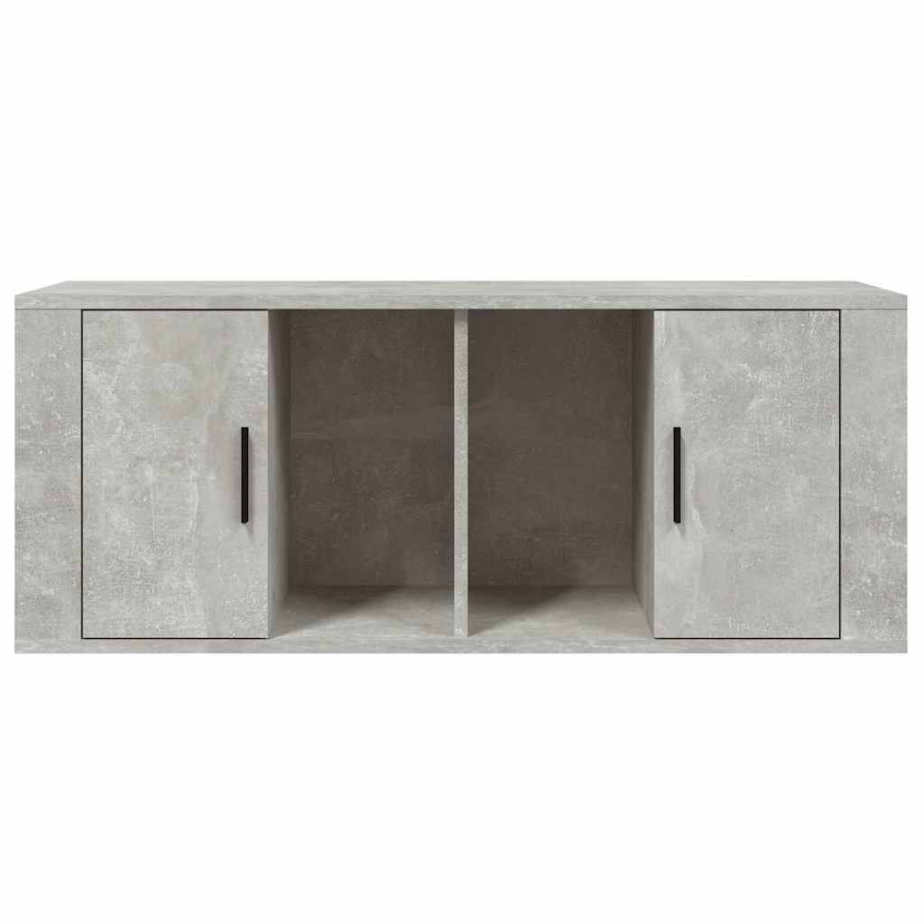 TV Cabinet Concrete Grey 100x35x40 cm Engineered Wood