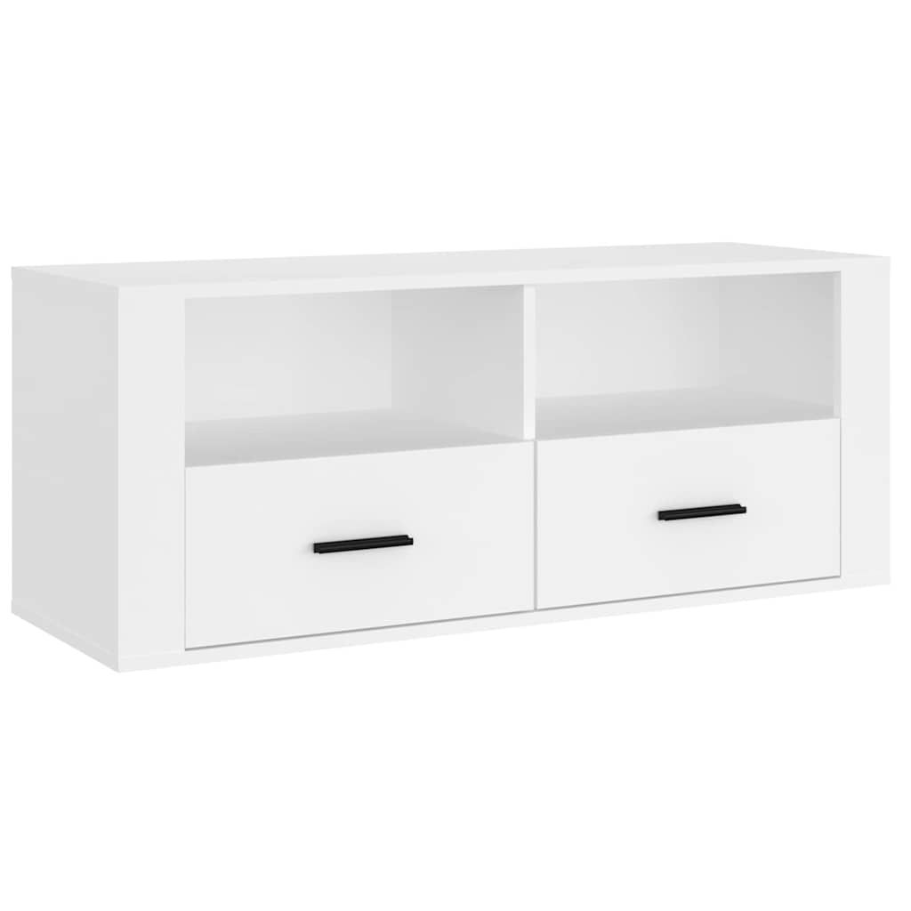 TV Cabinet White 100x35x40 cm Engineered Wood