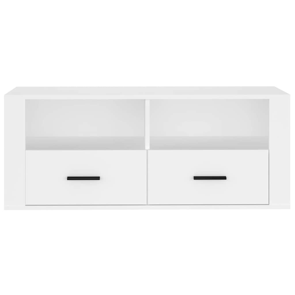TV Cabinet White 100x35x40 cm Engineered Wood