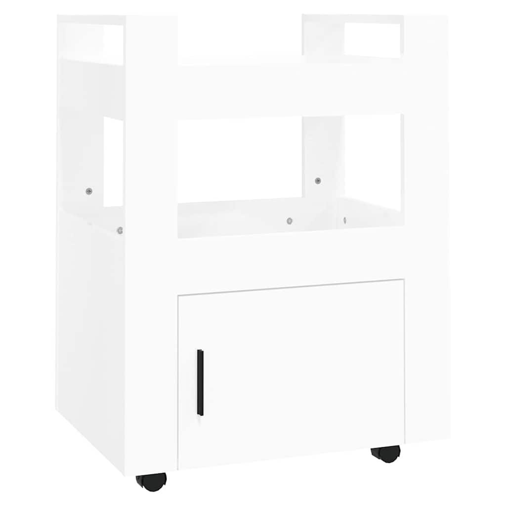 Kitchen Trolley High Gloss White 60x45x80 cm Engineered Wood