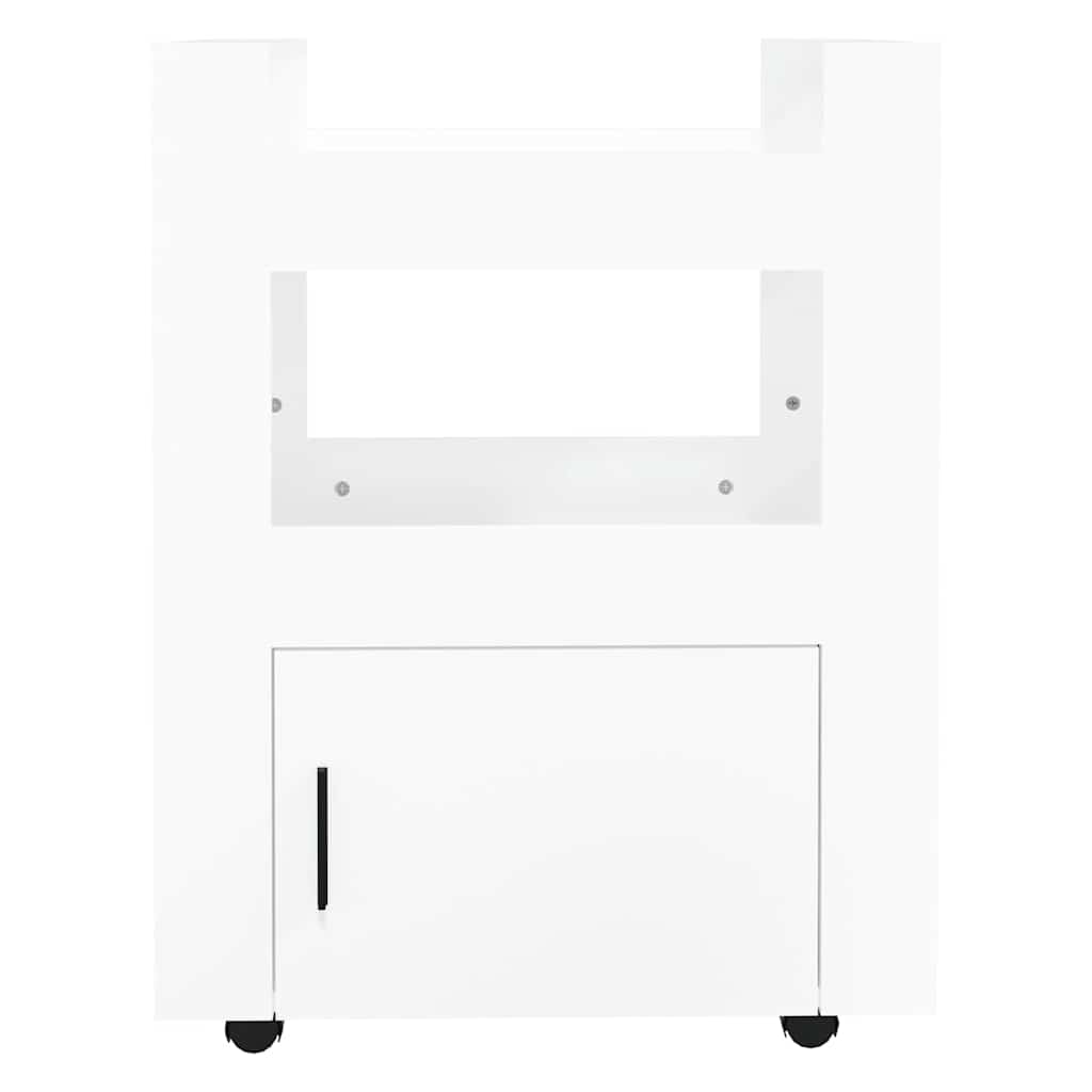 Kitchen Trolley High Gloss White 60x45x80 cm Engineered Wood