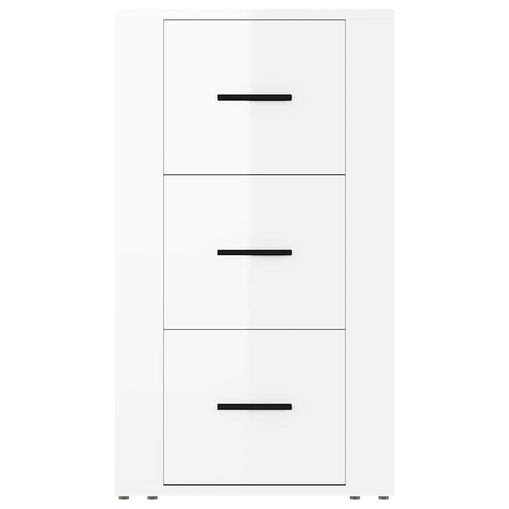 Sideboard High Gloss White 40x33x70 cm Engineered Wood