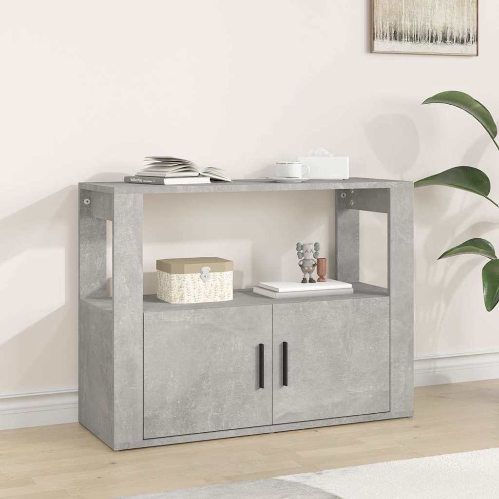 Sideboard Concrete Grey 80x30x60 cm Engineered Wood