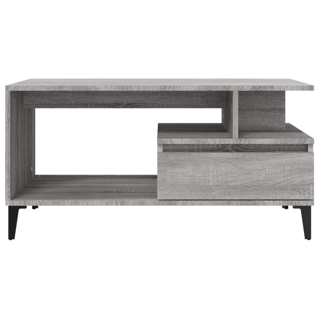 Coffee Table Grey Sonoma 90x49x45 cm Engineered Wood