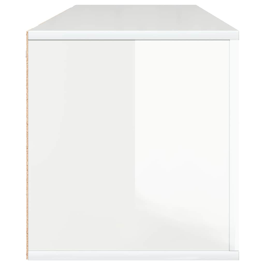Wall Shoe Cabinet High Gloss White 100x35x38 cm Engineered Wood