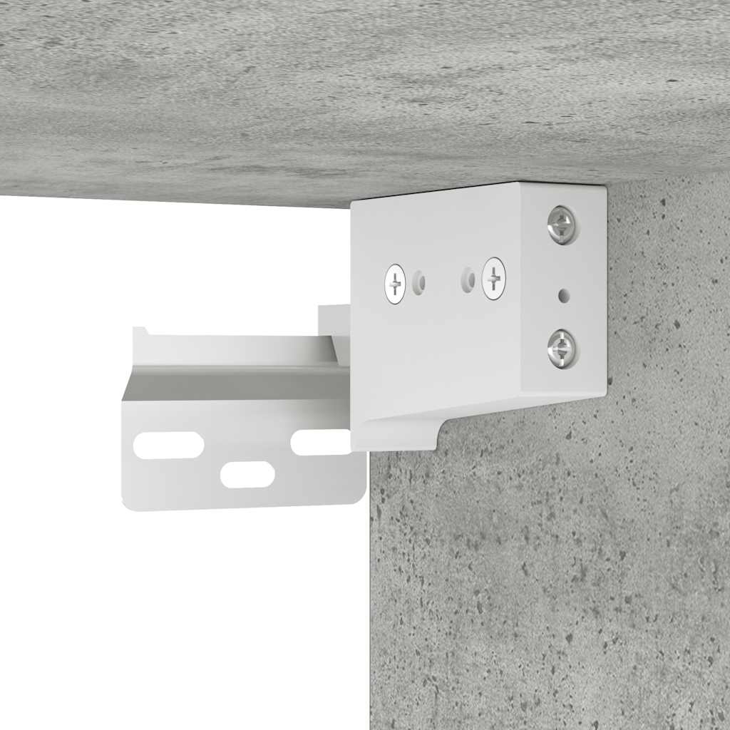 Wall Shoe Cabinet Concrete Grey 100x35x38 cm Engineered Wood
