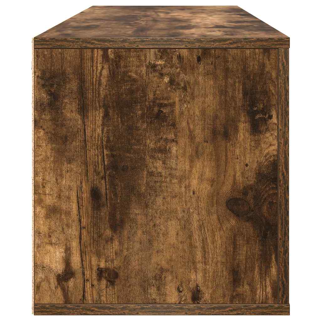 Wall Shoe Cabinet Smoked Oak 100x35x38 cm Engineered Wood